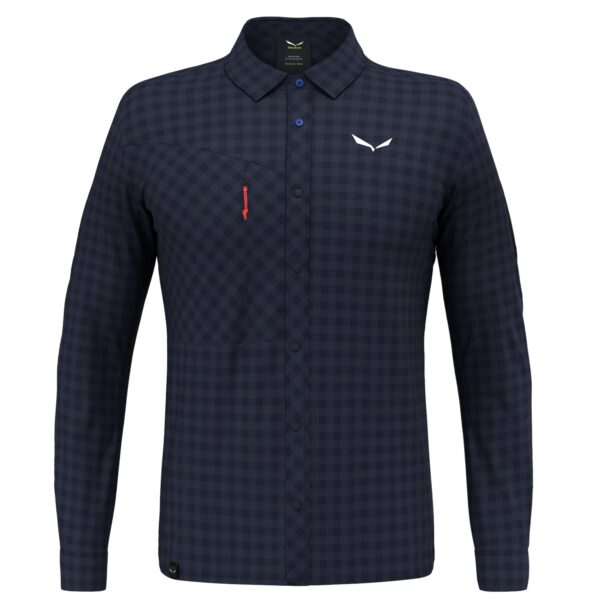 Salewa Puez DRY LS Shirt Blue Navy Ανδρικό Μακρυμάνικο Πουκάμισο