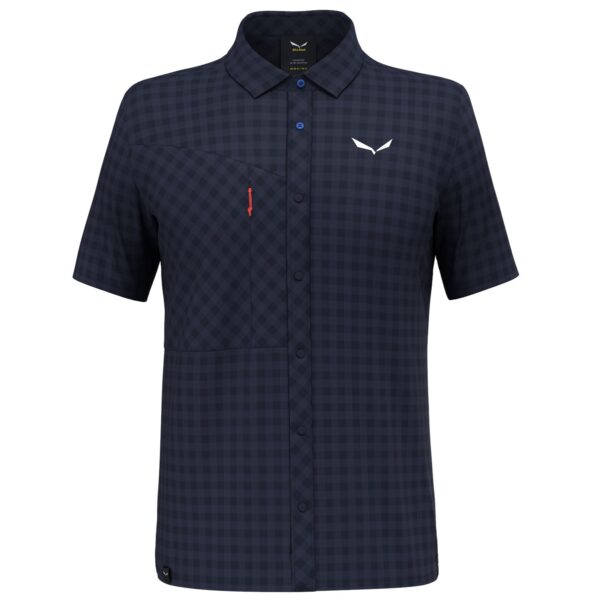 Salewa Puez DRY SS Shirt Blue Navy Ανδρικό Κοντομάνικο Πουκάμισο