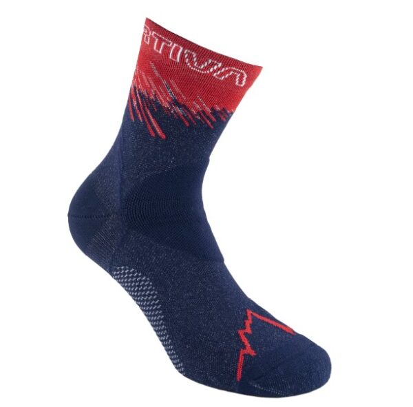 La Sportiva Ultra Running Socks Deep Sea/Cherry Tomato Κάλτσες Τρεξίματος