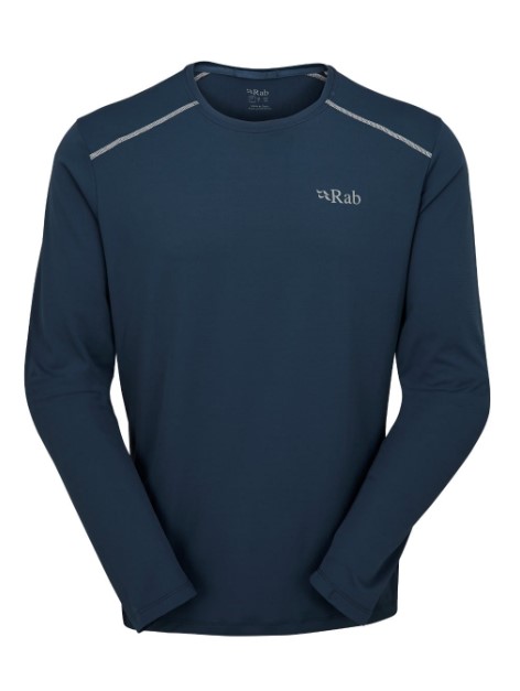 Rab Force LS Ανδρική Μακρυμάνικη Συνθετική Τεχνική Μπλούζα Regular Fit Tempest Blue
