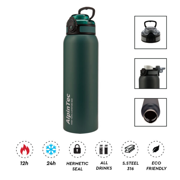 Alpin Tec Wayfarer 1000ml θερμός Blakish Green