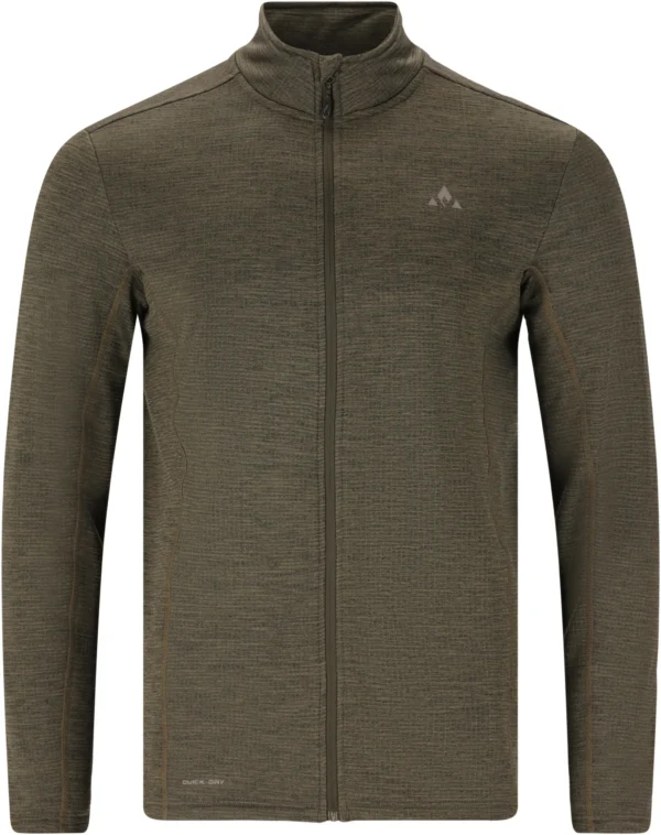 Whistler Kalle Waffle Full Zip Ανδρικό Fleece Black Ink