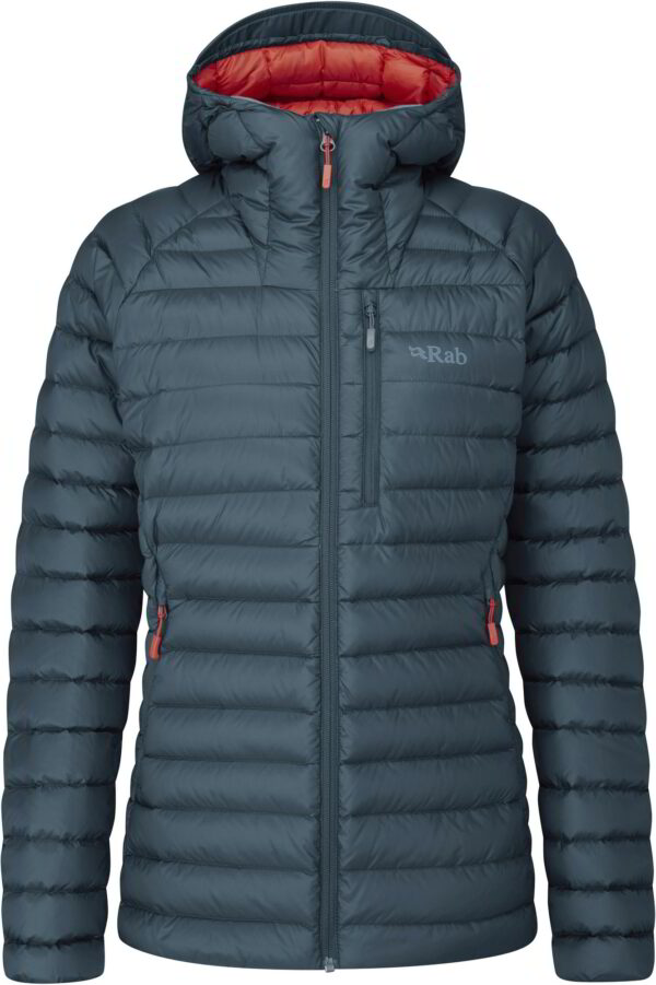 Rab Microlight Alpine Long Jacket Orion Blue Γυναικείο Πουπουλένιο Μπουφάν