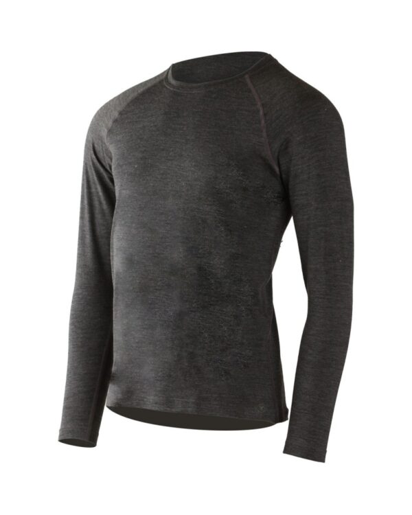 Lasting Atar Ανδρική 100% Merino Ισοθερμική Μακρυμάνικη Μπλούζα Dark Grey