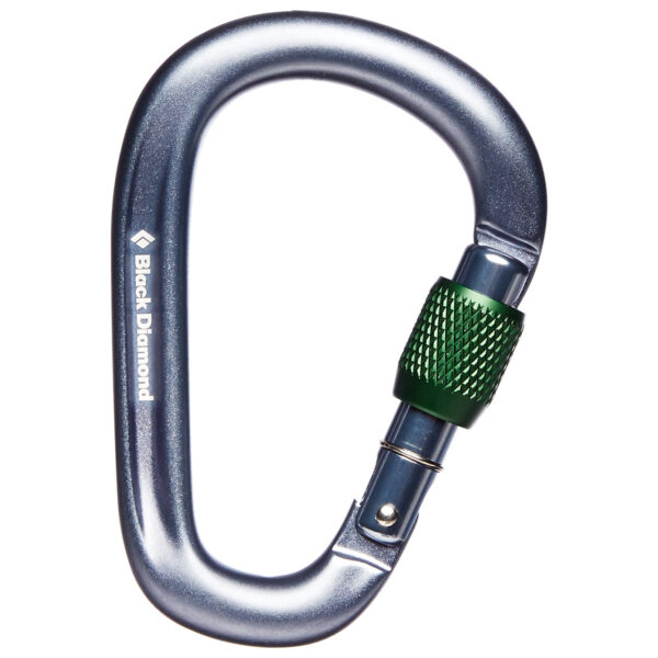 Black Diamond PearLock Screwgate Carabiner Grey Καραμπίνερ Ασφαλείας