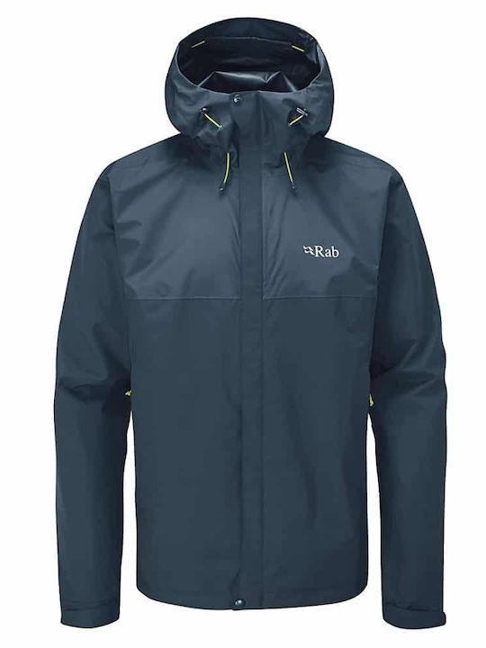 Rab Downpour Eco Jacket Orion Blue Αντρικό Αδιάβροχο 20.000 HH