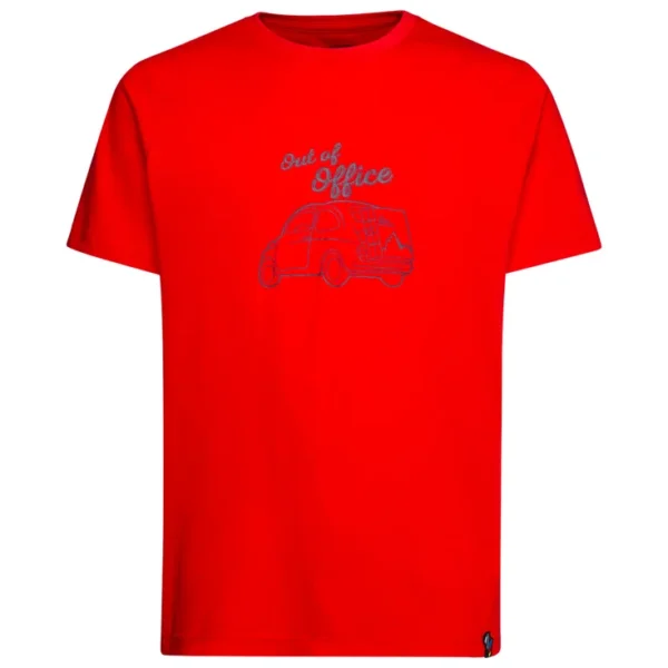 La Sportiva Cinquecento Αντρικό Κοντομάνικο Βαμβακερό Μπλουζάκι Mountain Red