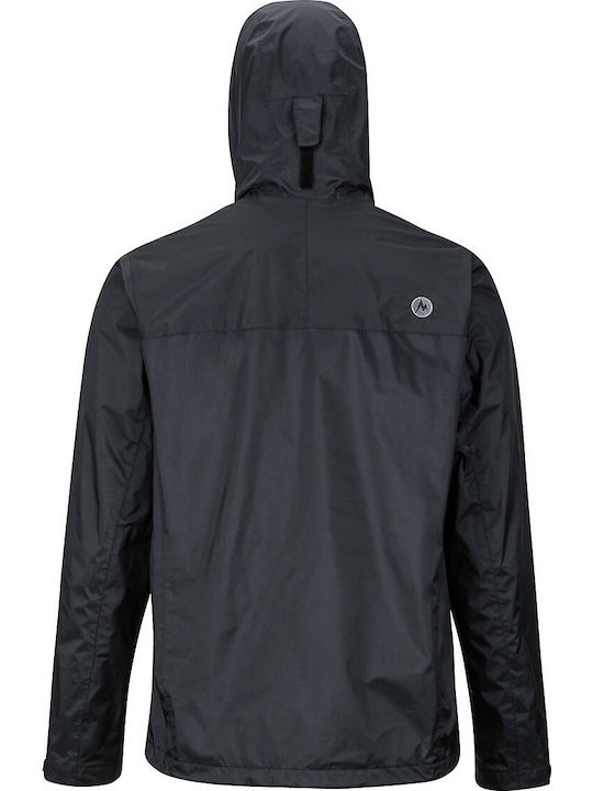 Marmot Men's PreCip® Eco Jacket Αντρικό Συνθετικό Αδιάβροχο Regular Fit Μαύρο - Image 3