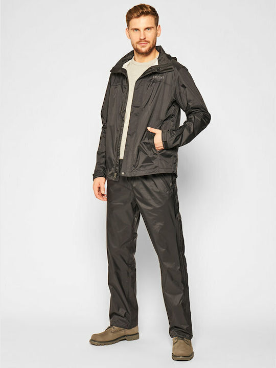 Marmot Men's PreCip® Eco Jacket Αντρικό Συνθετικό Αδιάβροχο Regular Fit Μαύρο - Image 5