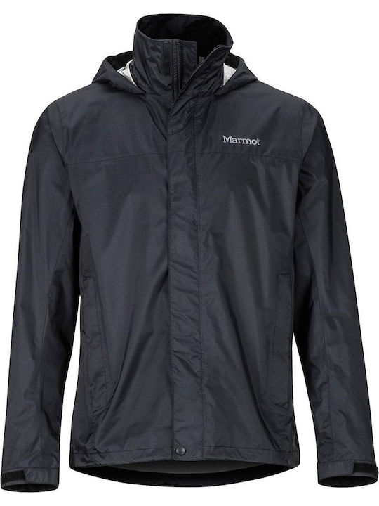 Marmot Men's PreCip® Eco Jacket Αντρικό Συνθετικό Αδιάβροχο Regular Fit Μαύρο