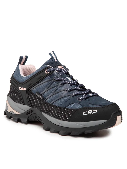CMP Rigel Low Trekking Wp Αδιάβροχα Γυναικεία Παπούτσια Ορειβασίας Asphalt-Antracite-Rose