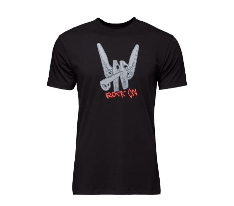 Black Diamond Mens Rock On Tee Black Ανδρικό Κοντομάνικο Μπλουζάκι