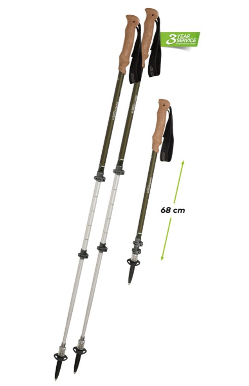 Komperdell Shockmaster Cork Powerlock Τηλεσκοπικό Μπατόν Ορειβασίας Αλουμινίου 2τμχ Με Φελλό και Ανάρτηση