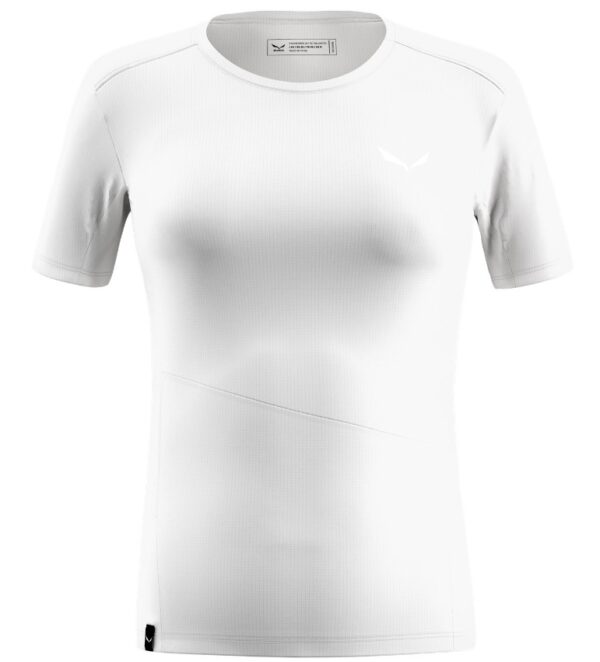 Salewa Puez Sporty Dry Γυναικείο Συνθετικό Κοντομάνικο Λευκό Regular Fit