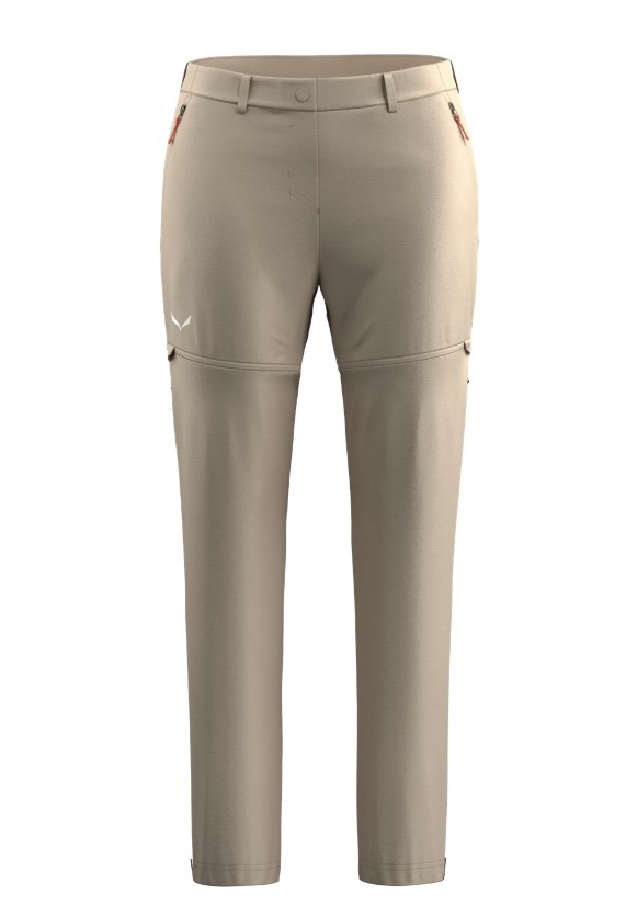 Salewa Talvena DST 2/1 Γυναικείο Softshell Παντελόνι / Σορτς Beige Regular Fit