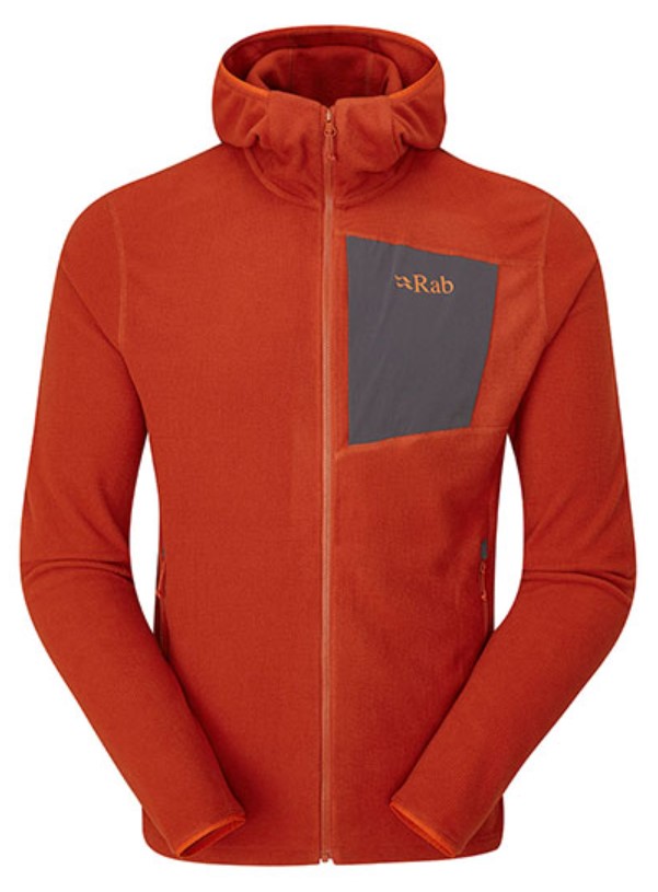 Rab Tecton Hoody Λεπτό Φλις Red Clay