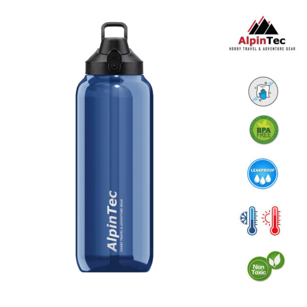 Alpin Tec 1500ml Παγούρι Νερού Tritan Enjoy Blue