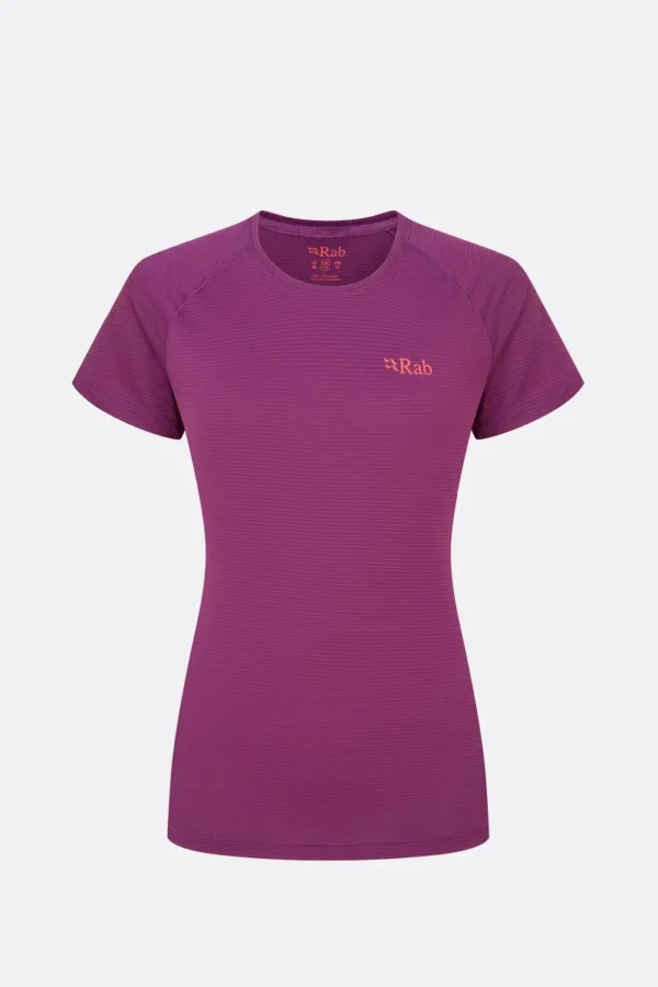 Rab Sonic Γυναικείο Κοντομάνικο Συνθετικό Τεχνικό Μπλουζάκι Regular Fit Plum