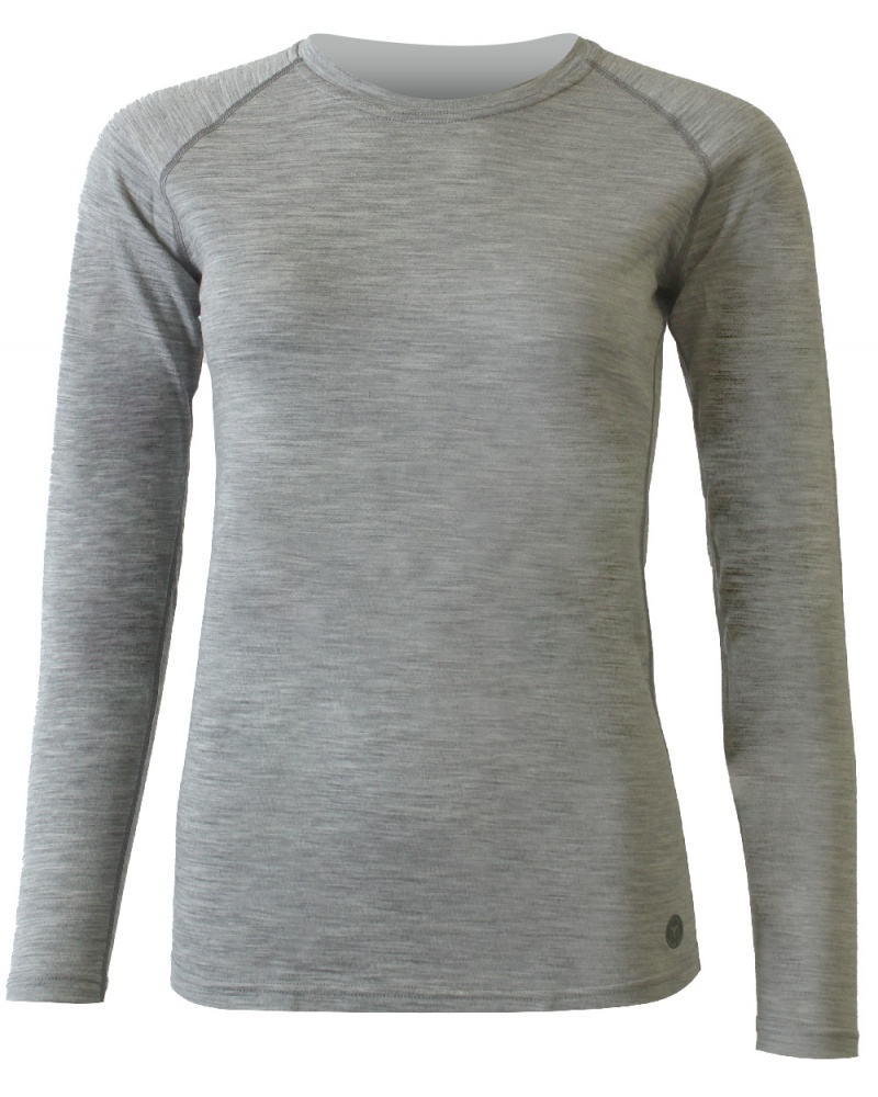 Lasting Atila Γυναικεία 100% Merino Ισοθερμική Μακρυμάνικη Μπλούζα Light Grey