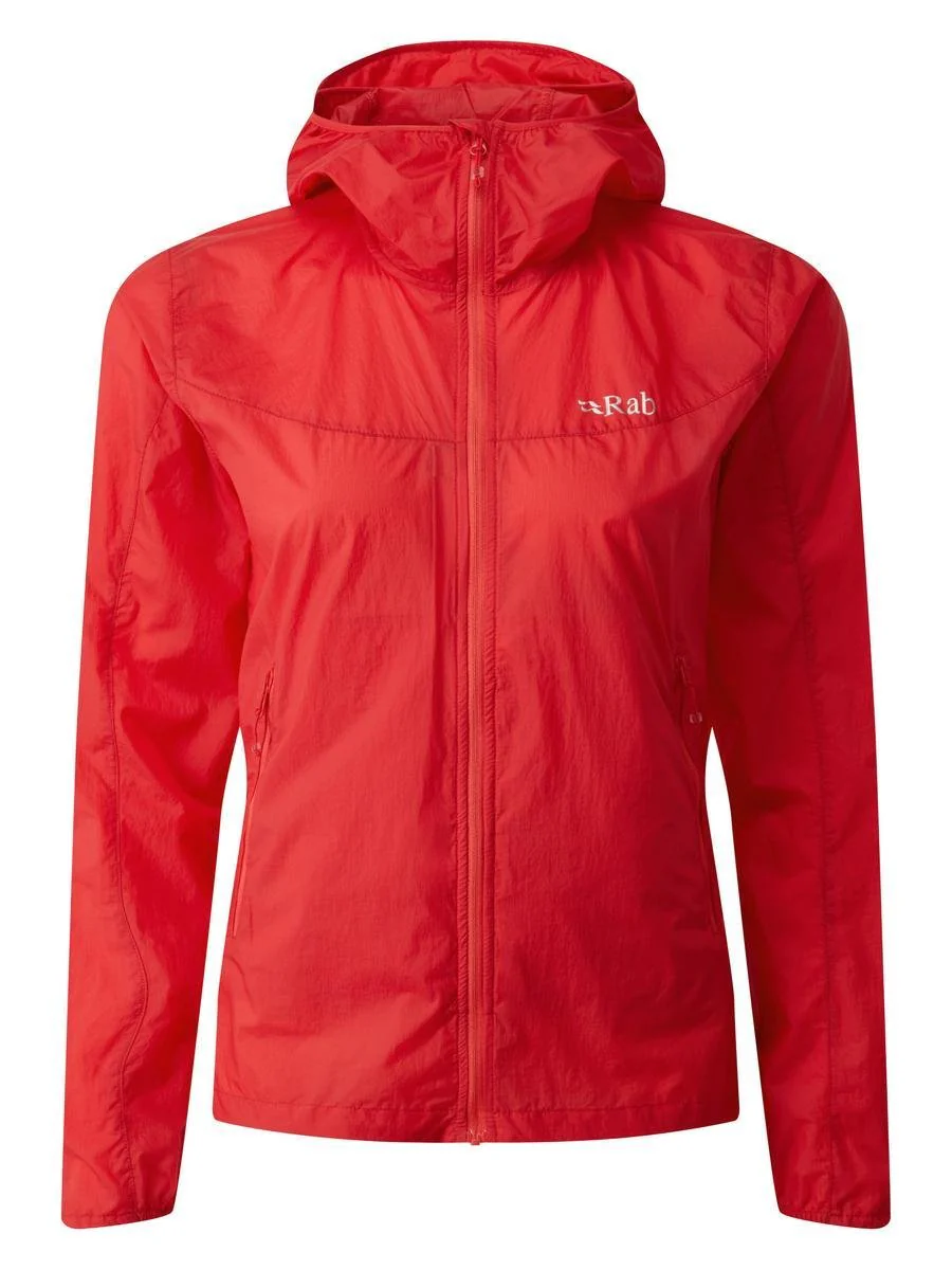 Rab Vital Windshell Hoody Red Γυναικείο Αντιανεμικό