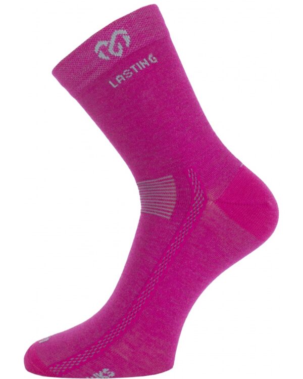 Lasting WKS Merino Μάλλινες Κάλτσες Πεζοπορίας Pink