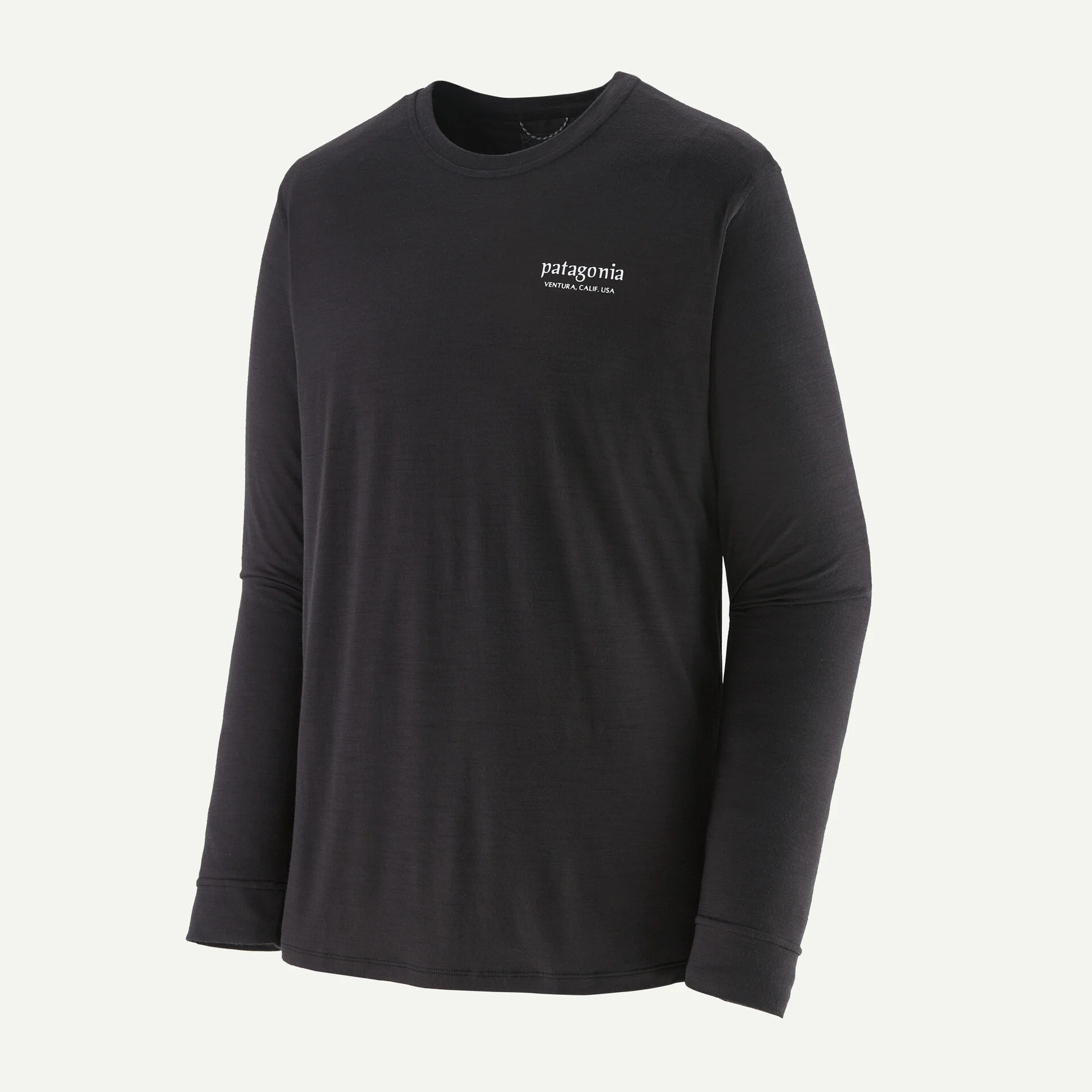 Patagonia Capilene Cool-Merino Wool Ανδρική Διαπνέον Μακρυμάνικη Μπλούζα Black