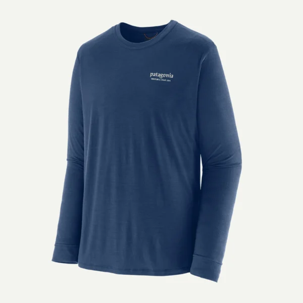 Patagonia Capilene Cool-Merino Wool Ανδρική Διαπνέον Μακρυμάνικη Μπλούζα Clement Blue