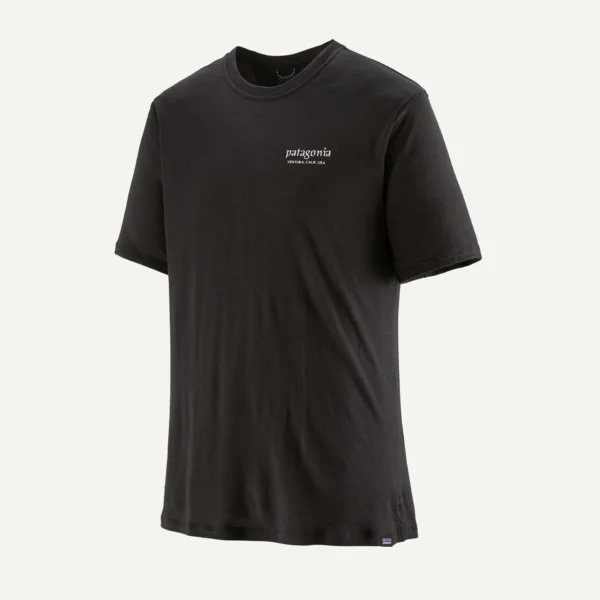 Patagonia Capilene Cool-Merino Wool Ανδρική Διαπνέον Κοντομάνικη Μπλούζα Black