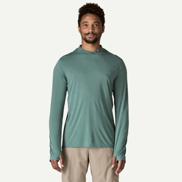 Patagonia Cap Cool Ultra Ανδρική Μακρυμάνικη Διαπνέων Μπλούζα Με Κουκούλα