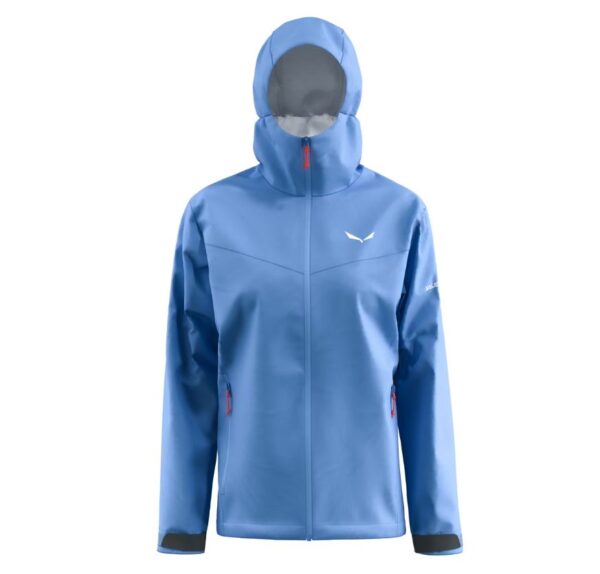Salewa Puez Aqua 2.5L Powertex Jacket Morning Blue Γυναικείο Αδιάβροχο Regular Fit
