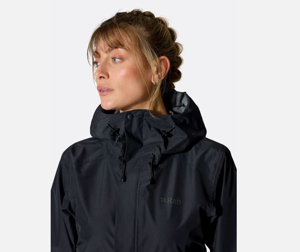 Rab Downpour Jacket Waterproof Γυναικείο Αδιάβροχο Fig Green - Image 3