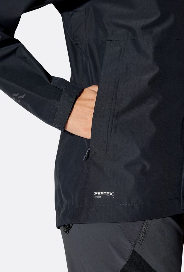 Rab Downpour Jacket Waterproof Γυναικείο Αδιάβροχο Fig Green - Image 4