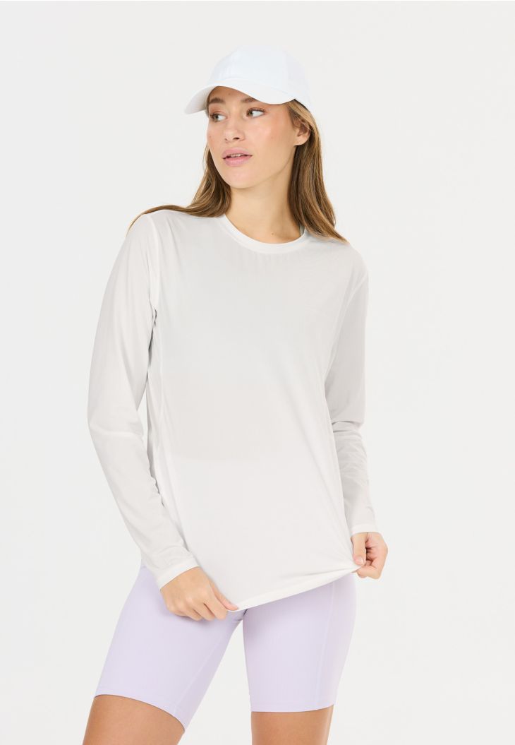 Endurance Nan L/S Tee Women Μακρυμάνικη Λευκή Μπλούζα
