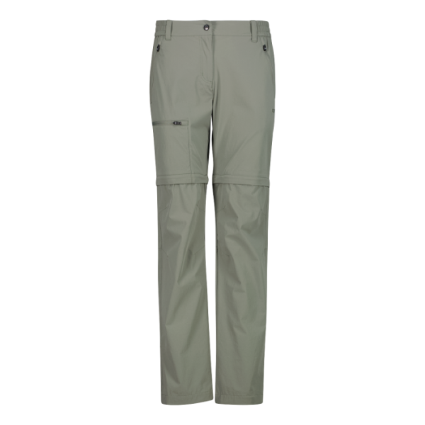 CMP Zip Off Γυναικείο Συνθετικό Παντελόνι-Βερμούδα Regular Fit Avocado