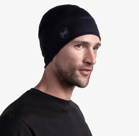 Buff Merino Lightweight Σκούφος Solid Black - Image 2