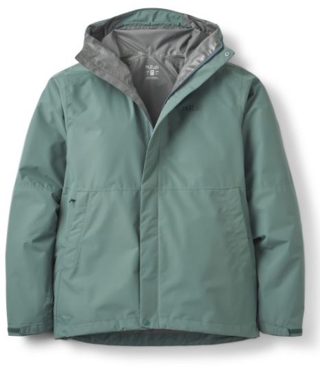 Rab Downpour Jacket Sage  Ανδρικό Αδιάβροχο 20.000 HH