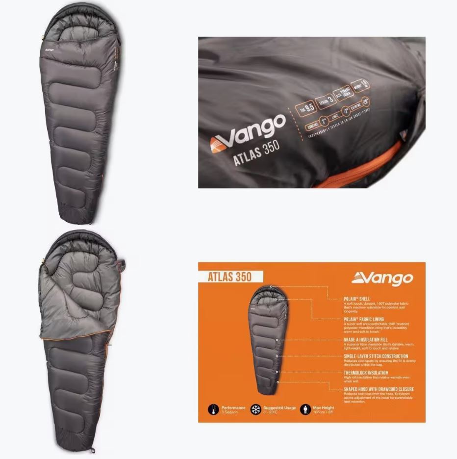 Vango Atlas 350 Sleeping Bag Υπνόσακος Μούμια - Image 2