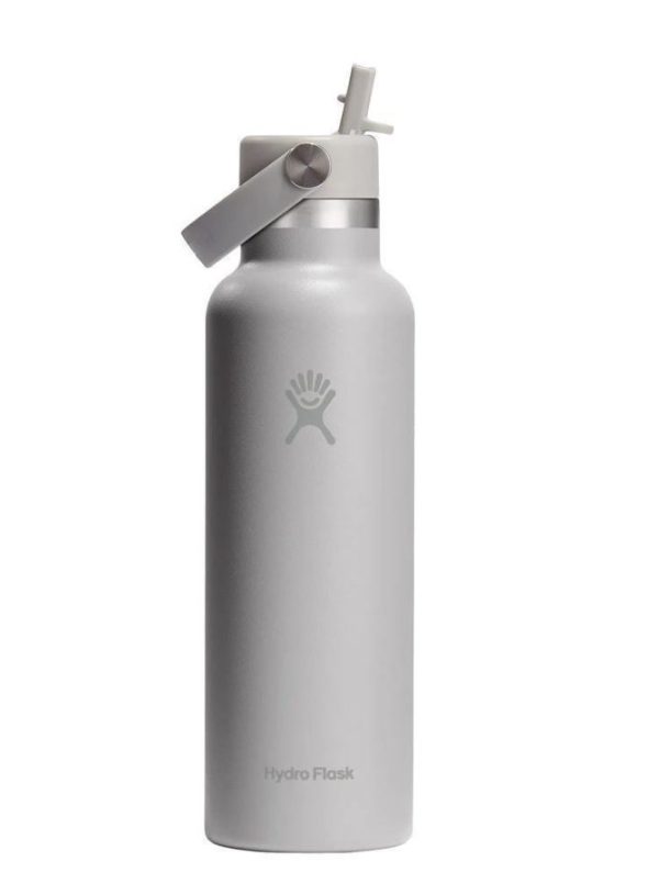 Hydro Flask Standard Mouth with Flex Straw Cap Μπουκάλι Θερμός Ανοξείδωτο 621ml Birch με Καλαμάκι