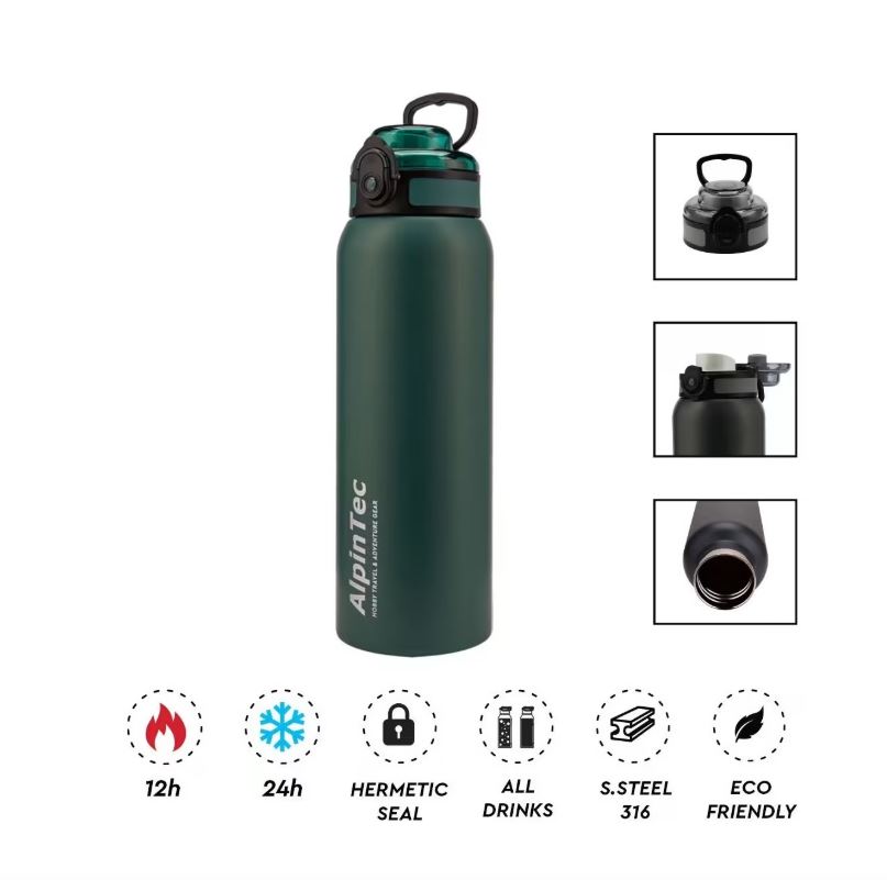 Alpin Tec Wayfarer 1000ml θερμός Blackish Green - Image 2