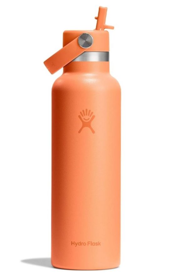 Hydro Flask Standard Mouth with Flex Straw Cap Μπουκάλι Θερμός Ανοξείδωτο 621ml Nectar με Καλαμάκι