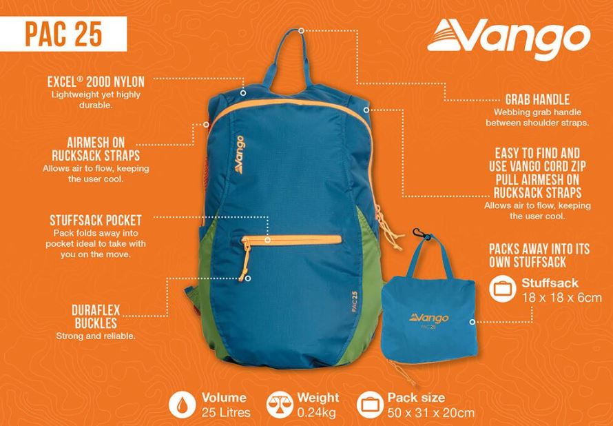 Vango Pac 25 Rucksack Σακίδιο Πλάτης - Image 4