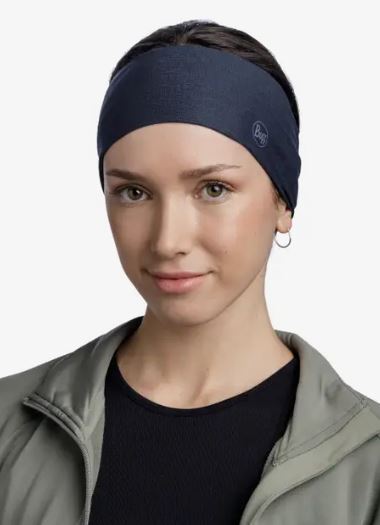 Buff Coolnet UV Wide Headband Solid Black Αθλητική Κορδέλα - Image 3