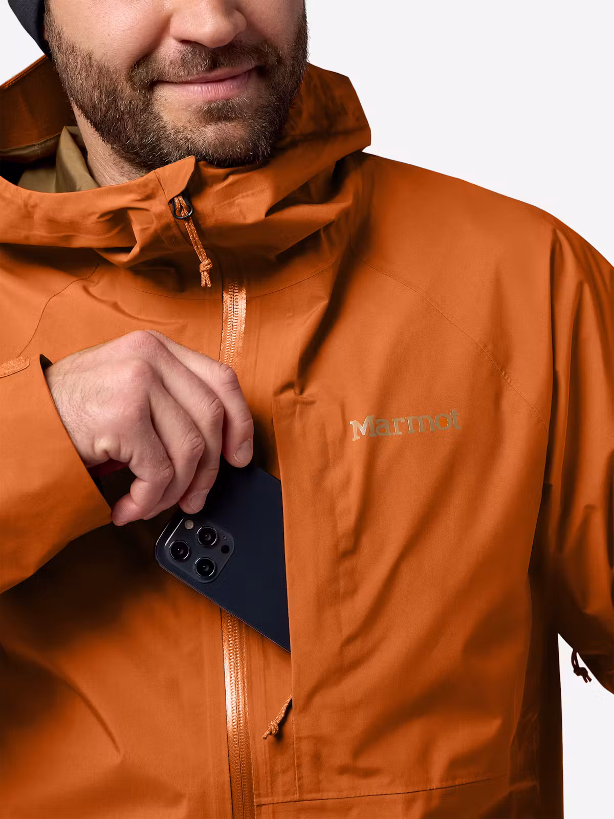 Marmot Waypoint Gore-Tex Jacket Ανδρικό Συνθετικό Αδιάβροχο Regular Fit Dark Spice - Image 4